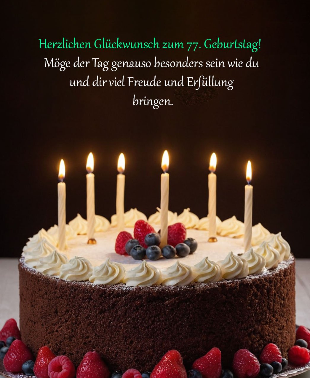 Sprüche für Glückwünsche zum 77. Geburtstag