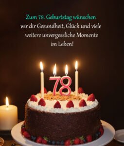 Sprüche für Glückwünsche zum 78. Geburtstag