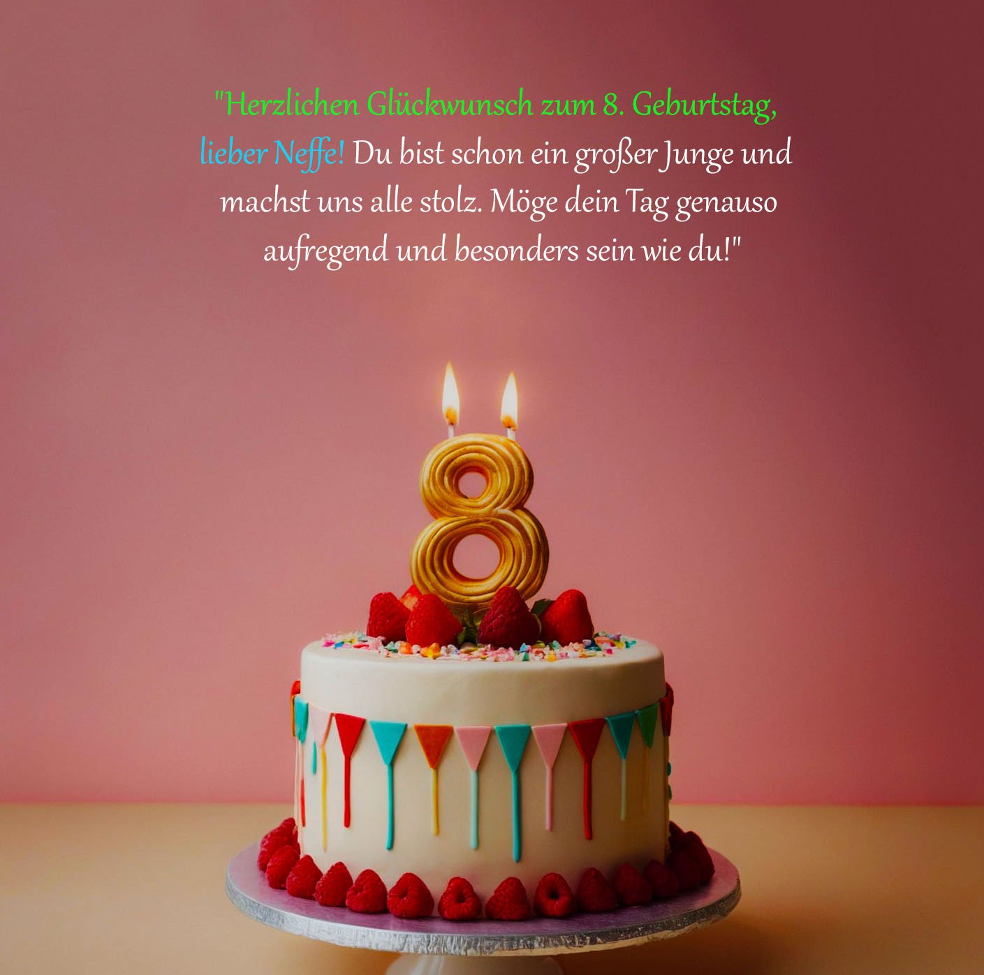 Top Sprüche für Glückwünsche zum 8. Geburtstag Sprüche für Glückwünsche zum 8. Geburtstag für den alten Neffen