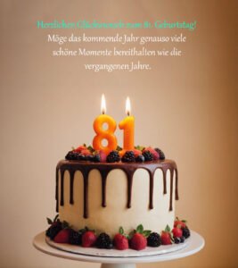 Sprüche für Glückwünsche zum 81. Geburtstag