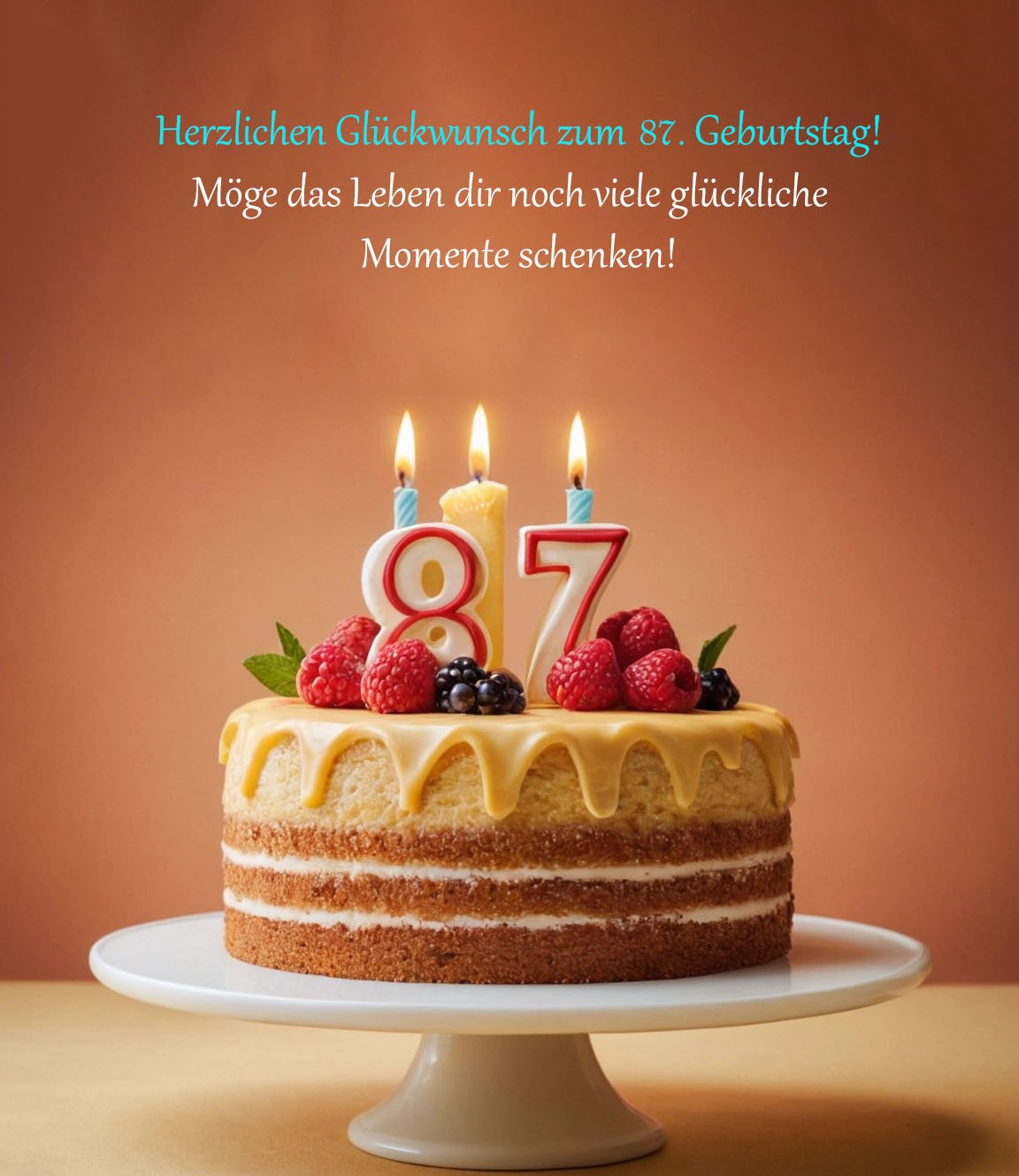 Sprüche für Glückwünsche zum 87. Geburtstag