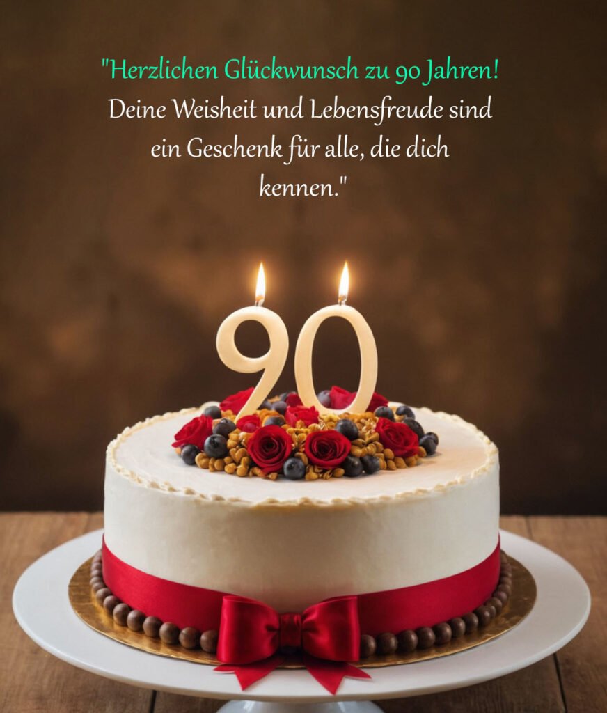 Top Sprüche für Glückwünsche zum 90. Geburtstag
