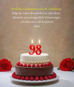 Sprüche für Glückwünsche zum 98. Geburtstag